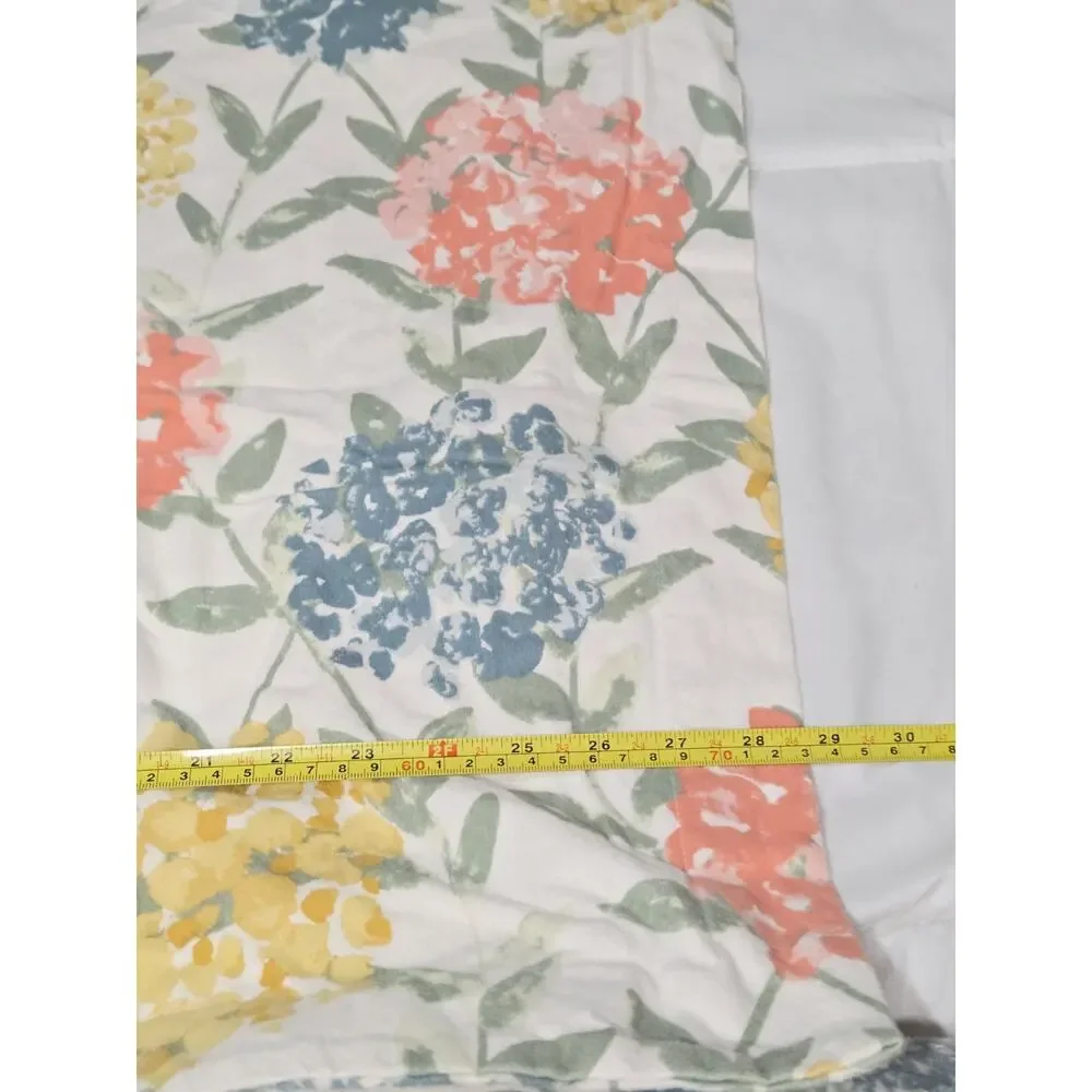Garnet Hill Cotton Fleece Queen Set Tabitha Floral 5 Pcs Portugal Bedding Garden